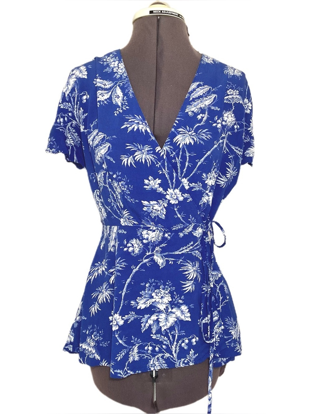Anthropologie Maeve Clarita Toile Wrap Blouse Top Size 00/XS